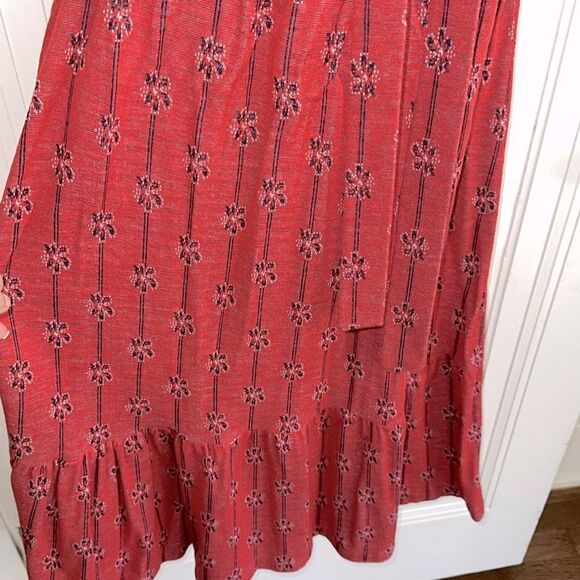 Vintage 70s Hubba Hubba Red, White & Navy Blue Halter Maxi Dress With Ruffle Hem - Picture 6 of 10